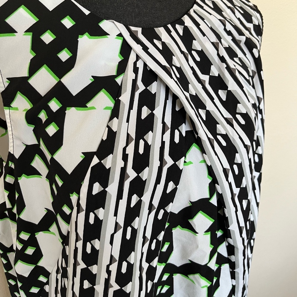 -Peter Pilotto for Target sleeveless top black white and green geometric tanktop - Picture 4 of 9